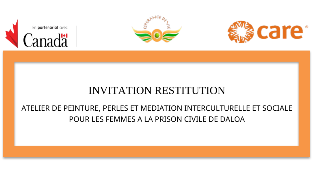 – INVITATION RESTITUTION – Ateliers Créatifs et Interculturels  le 08/11/2024 à la prison